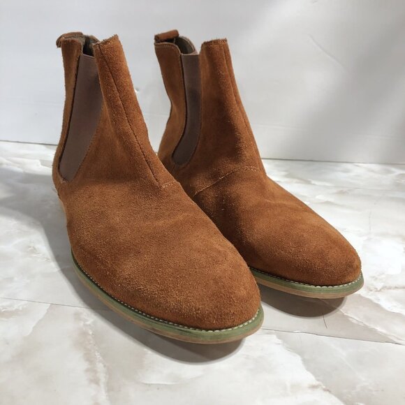 Custom Made Brown Chelsea Boots Suede Leather Dress Casual Formal Boots Sz 46/13 - Picture 11 of 12